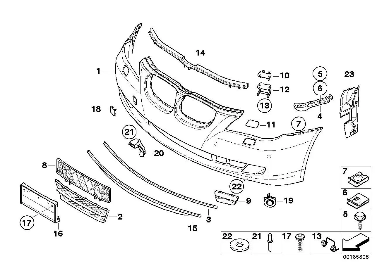 BMW Frontspoiler E60 E61 51117198363 - Bildposition 15