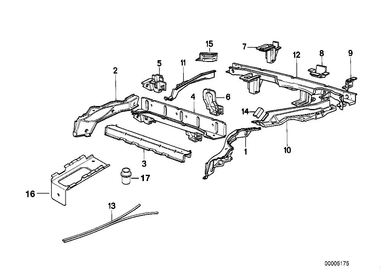 BMW Spannbandbefestigung hinten links E32 E34 41111948105 - 5er E