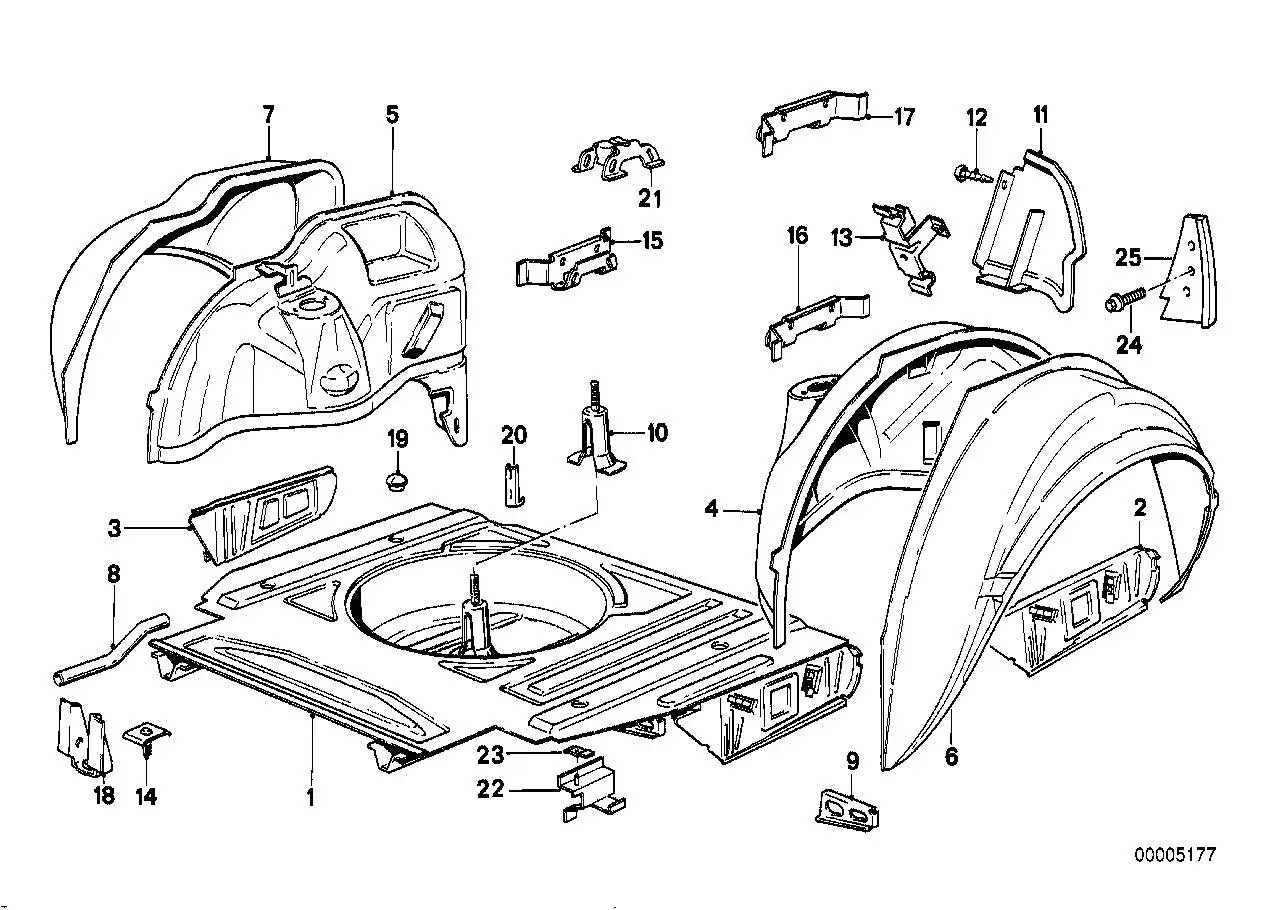 BMW Halter Abgasanlage hinten E30 41121919948 - Z1 E30