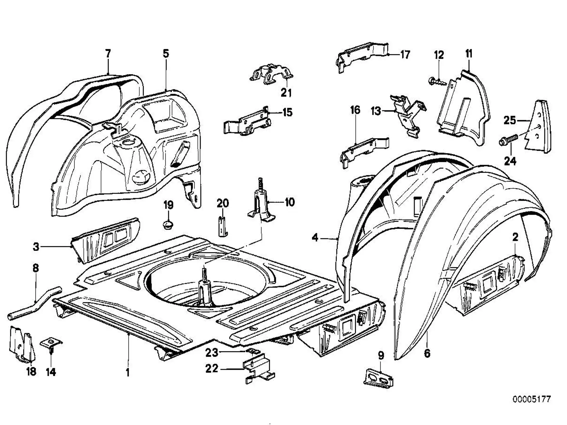 BMW Radhaus aussen hinten rechts E30 (M3) 41141945714