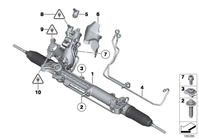 BMW Hydrolenkgetriebe Servotronic 32106796898