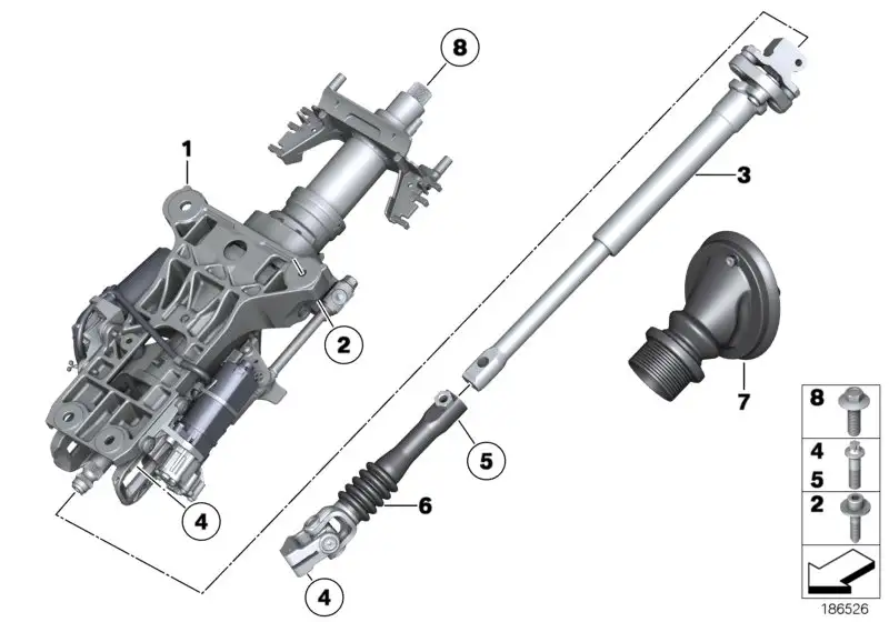 BMW Lenksäulenverstellung elektrisch F01 F02 F06 F07 F10 F11 F12