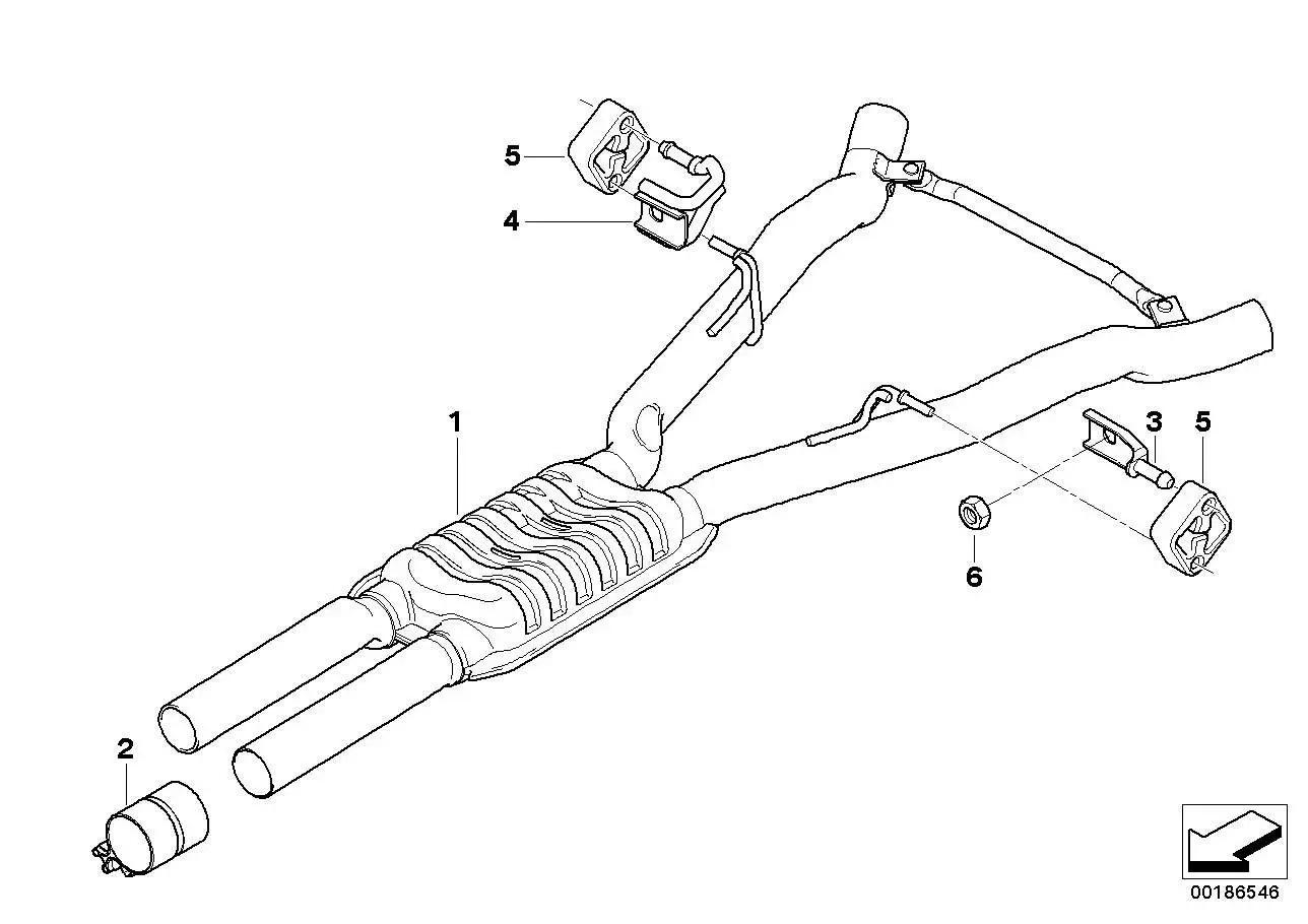 BMW Mittelschalldämpfer 18107841938 - Bildposition 01
