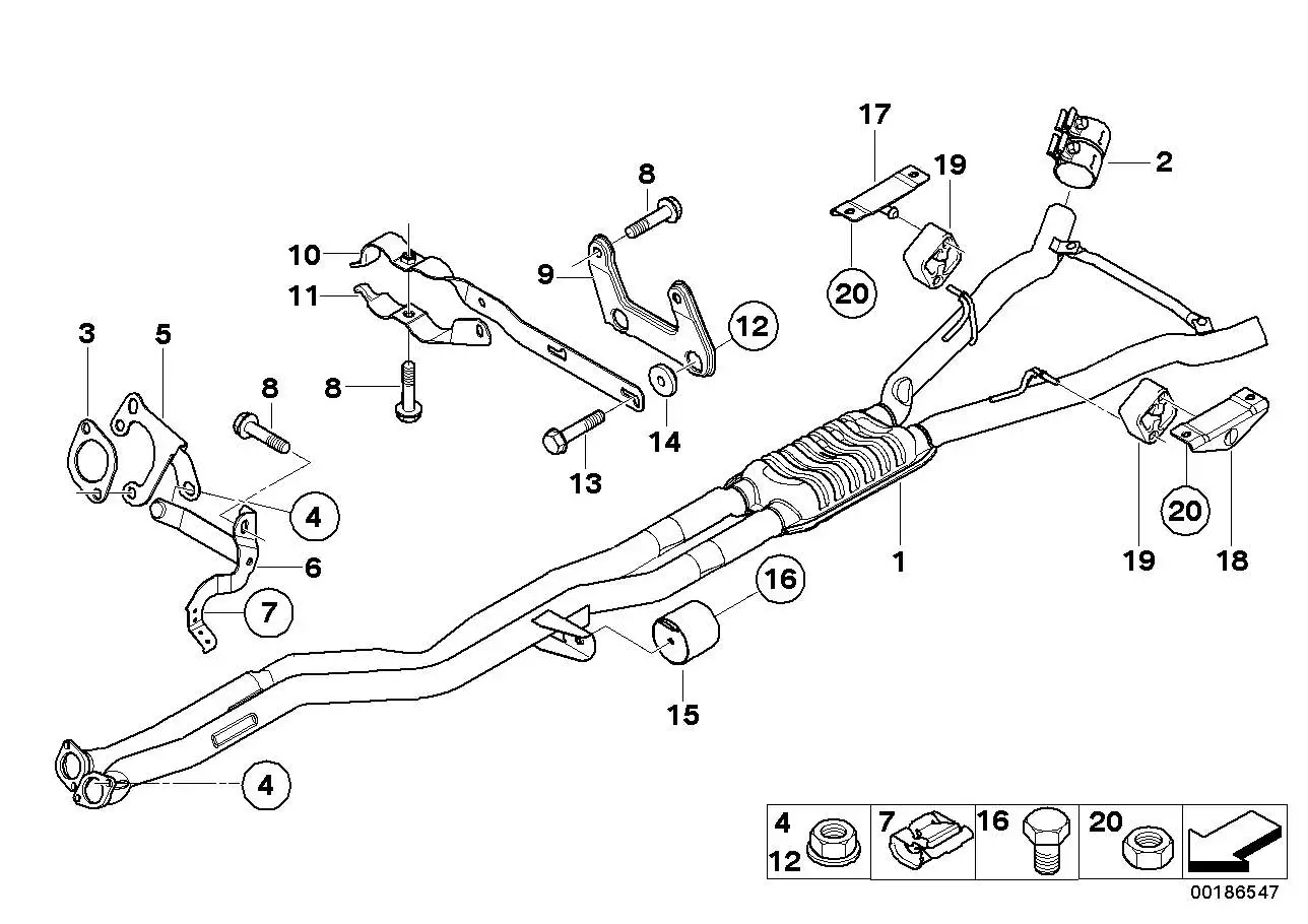 BMW Vorrohrhalter E63 E64 18207535139 - 6er E63, 6er E64