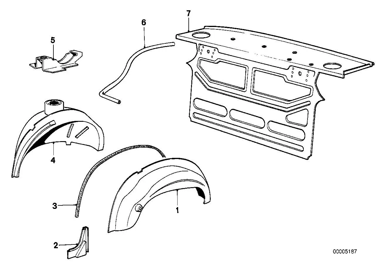 BMW Halter Kraftstoffeinfüllrohr E21 41141846648