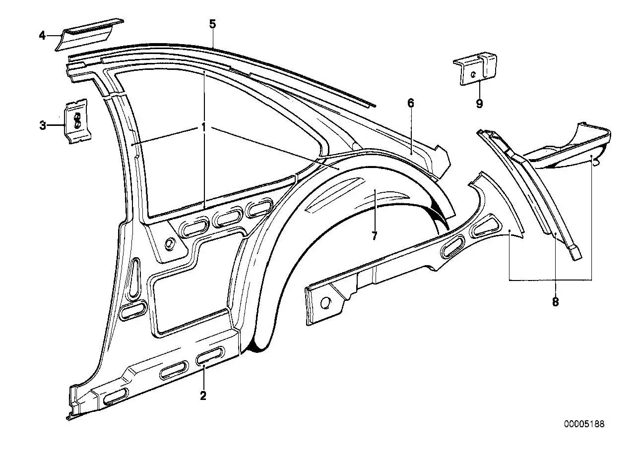 BMW Radhaus aussen hinten links 41211886335 - Bildposition 07