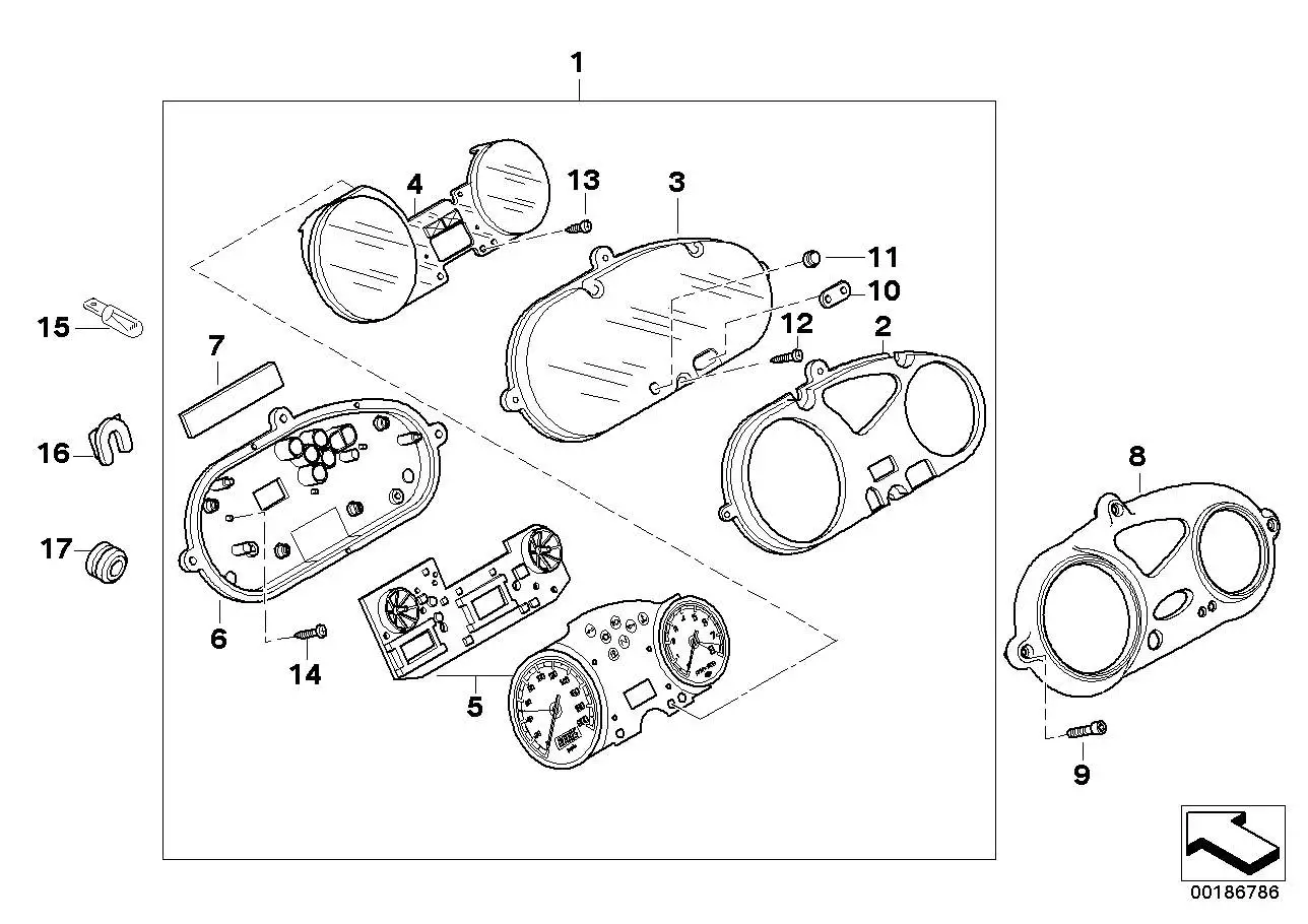 BMW Linsenblechschraube R13 62117654718
