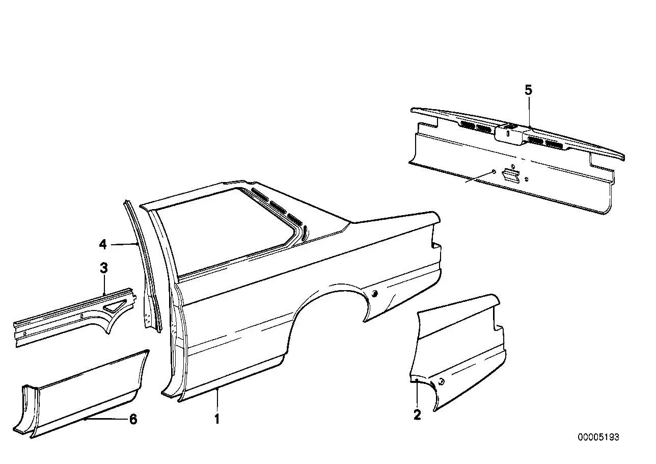 BMW Brustleiste hinten links E21 41211846663 - Bildposition 03