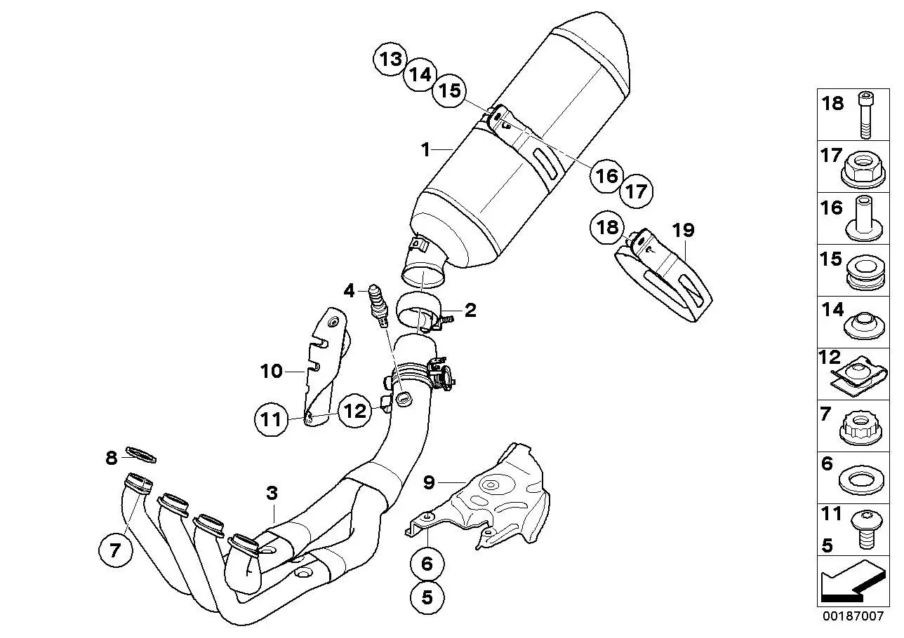BMW Blende Eingangsrohr K40 K43 18217713440 - Bildposition 10