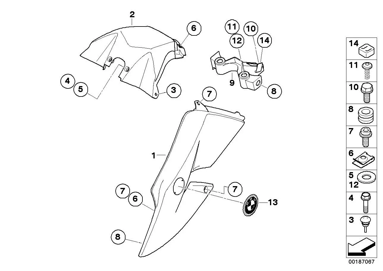 BMW Seitenverkleidung links K15 46637696761