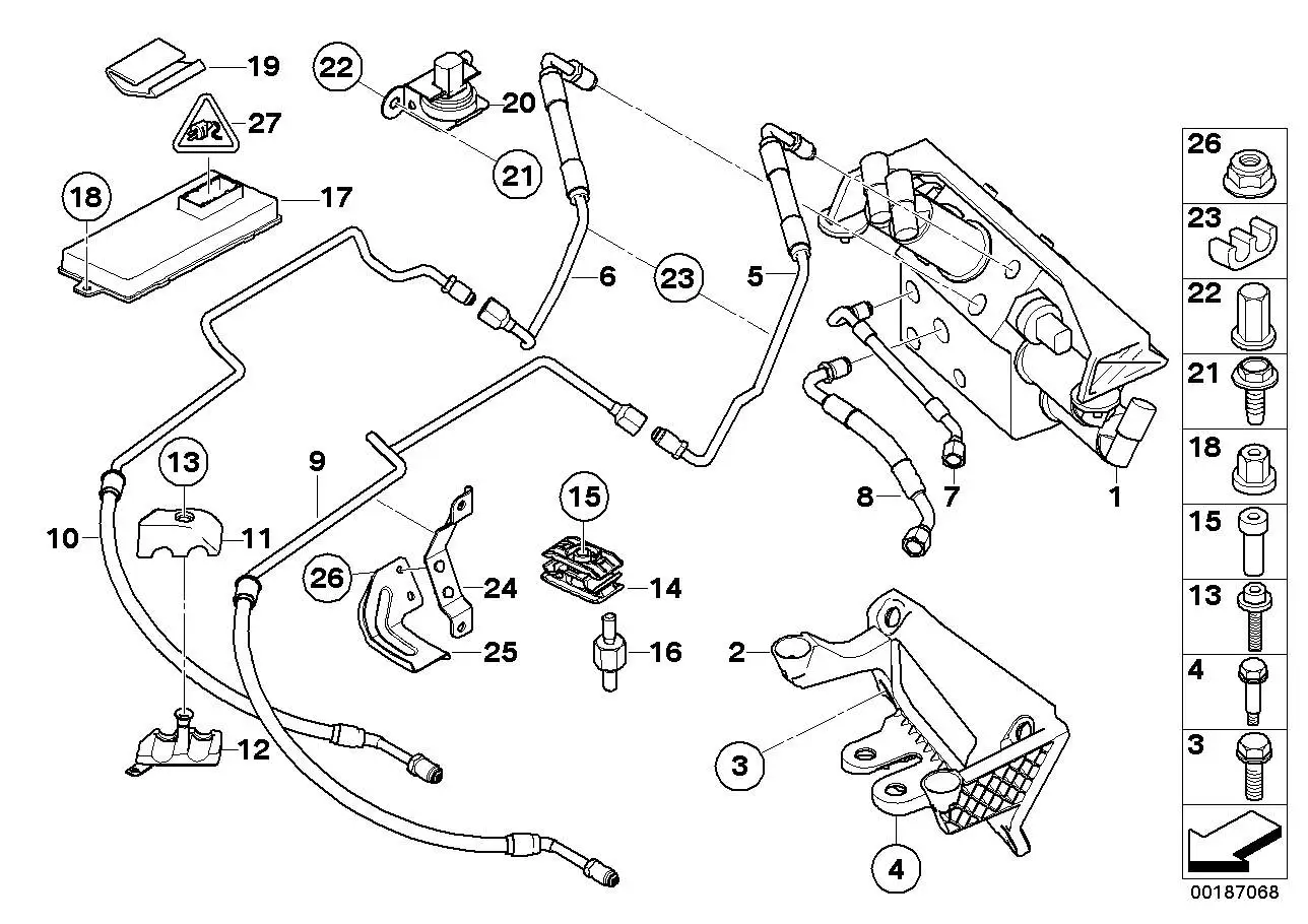 BMW Druckleitung E60 E61 E63 E64 37136761193