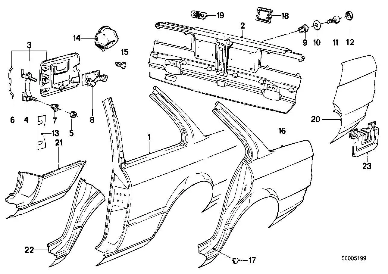 BMW Halter Tankverschluss E12 E21 E23 E24 E28 E30 E31 E32 E34 E36