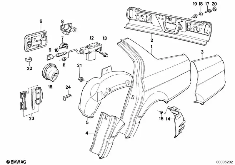 BMW Karosserieabschlussblech 41348111901 - Bildposition 02