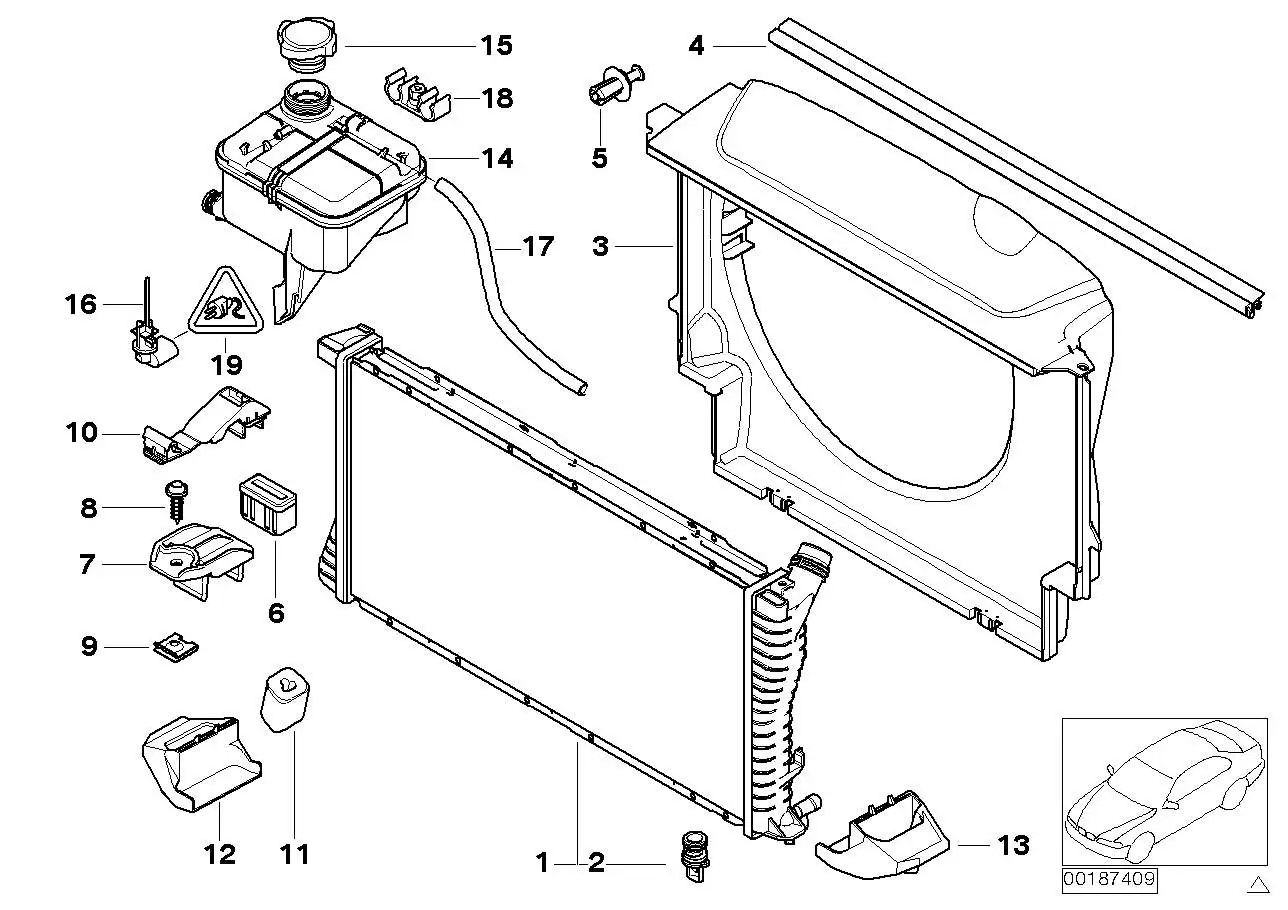 BMW Lüfterzarge E39 17112247348 - 5er E39