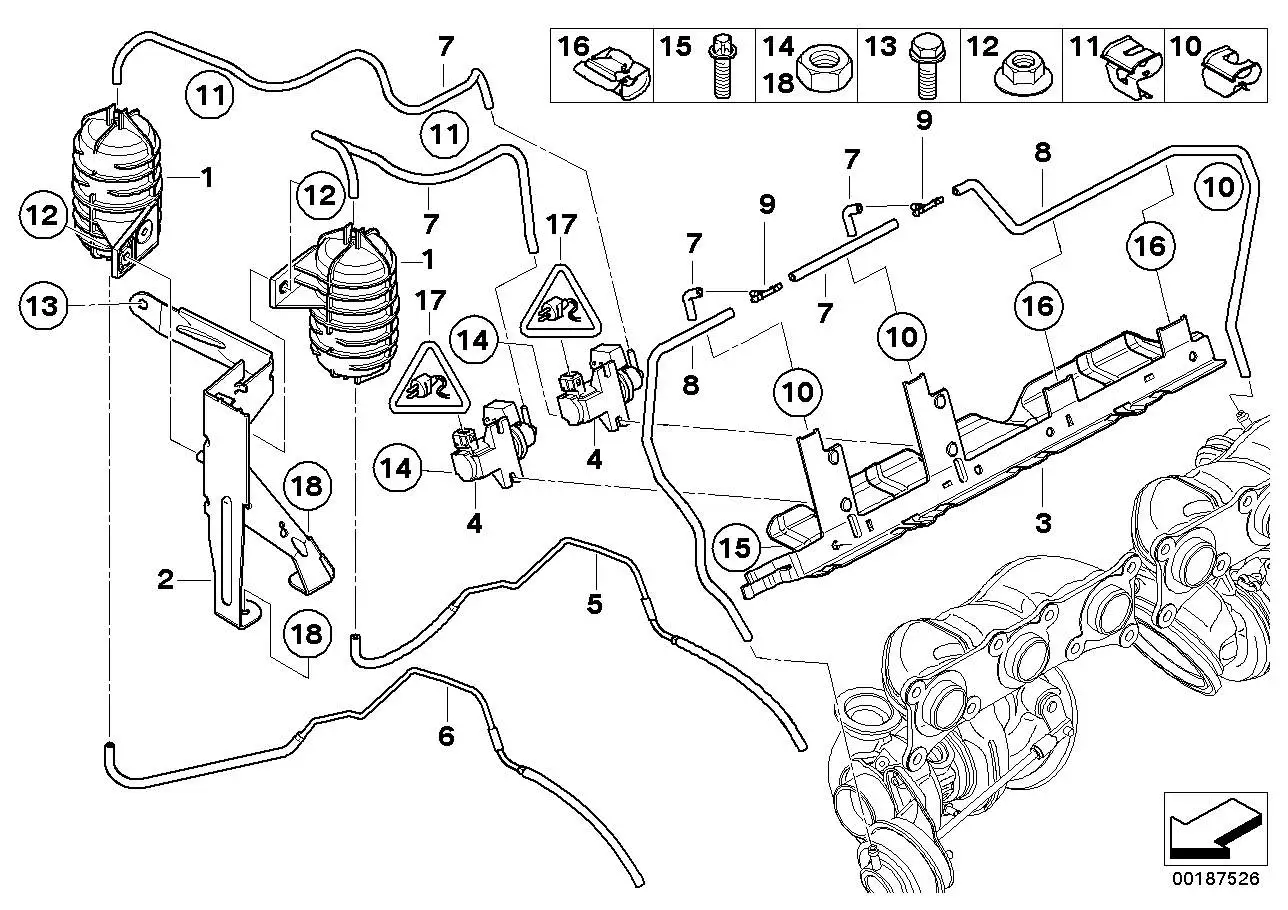 BMW Unterdruckbehälter E38 E39 E46 E53 E60 E61 E65 E82 E83 E88 E8
