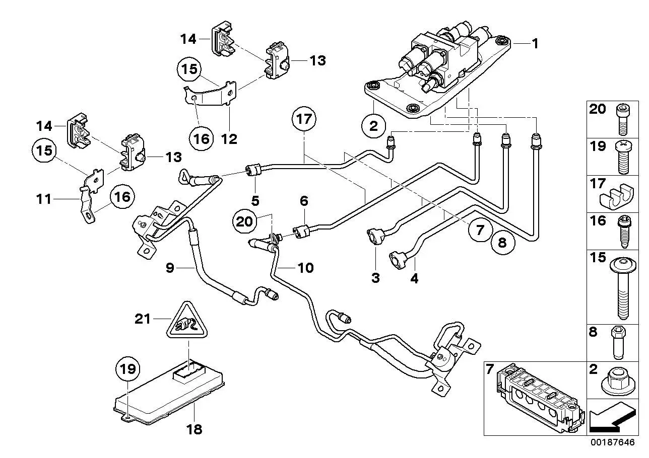 BMW Druckleitung Schwenkmotor E70 E71 F15 F16 F85 F86 37136783679