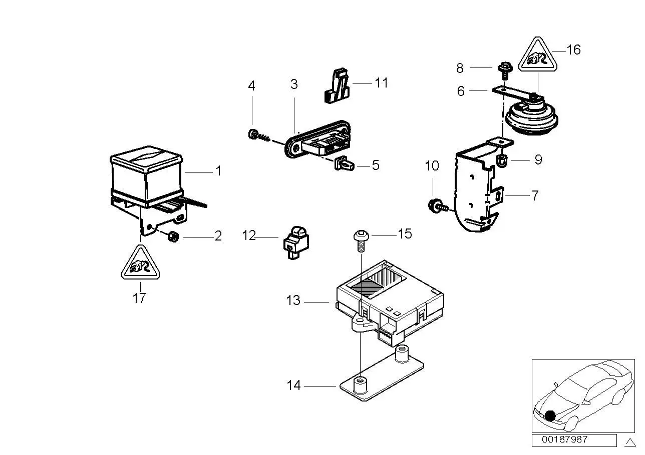 BMW Signalhorn E38 65758367064