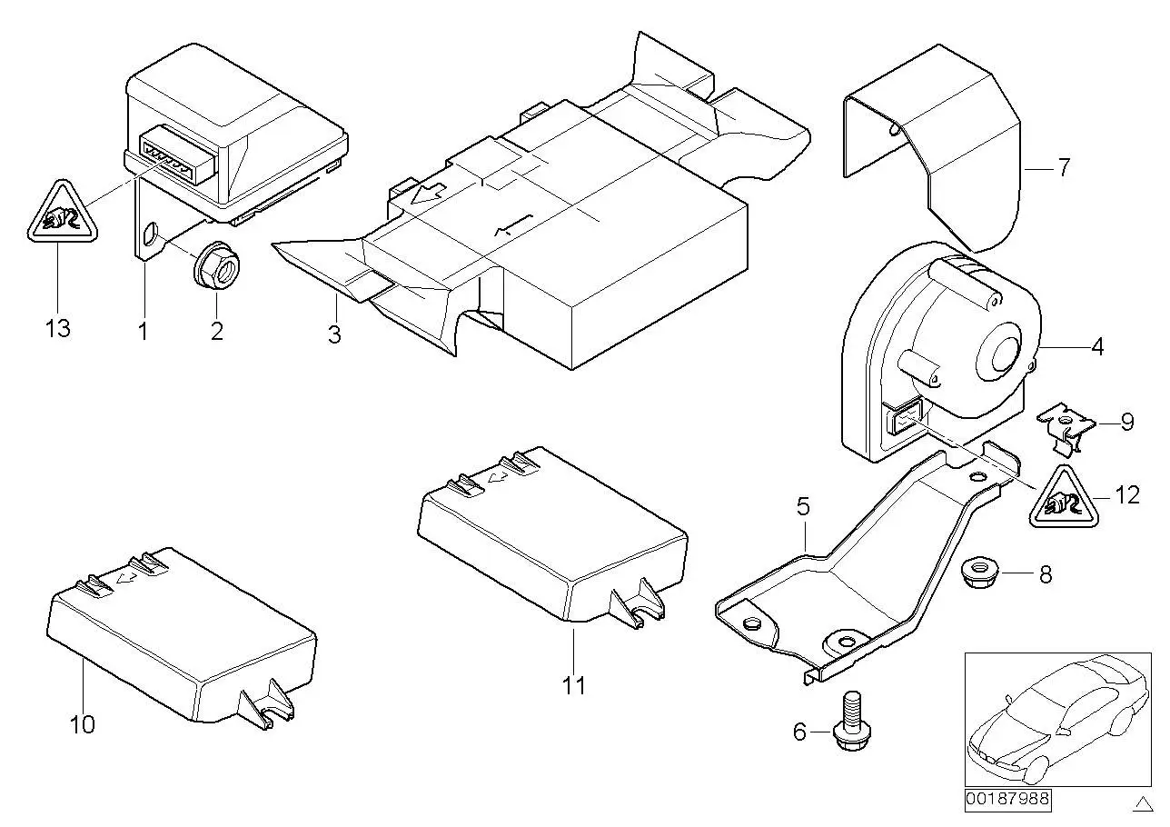 BMW Neigungsgeber E38 E39 E46 65756923215 - Bildposition 01