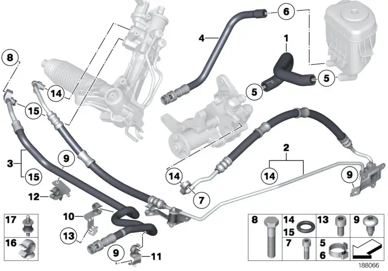 BMW Kühlerrücklaufleitung F01 F02 F06 F07 F10 F11 F12 F13 3241677