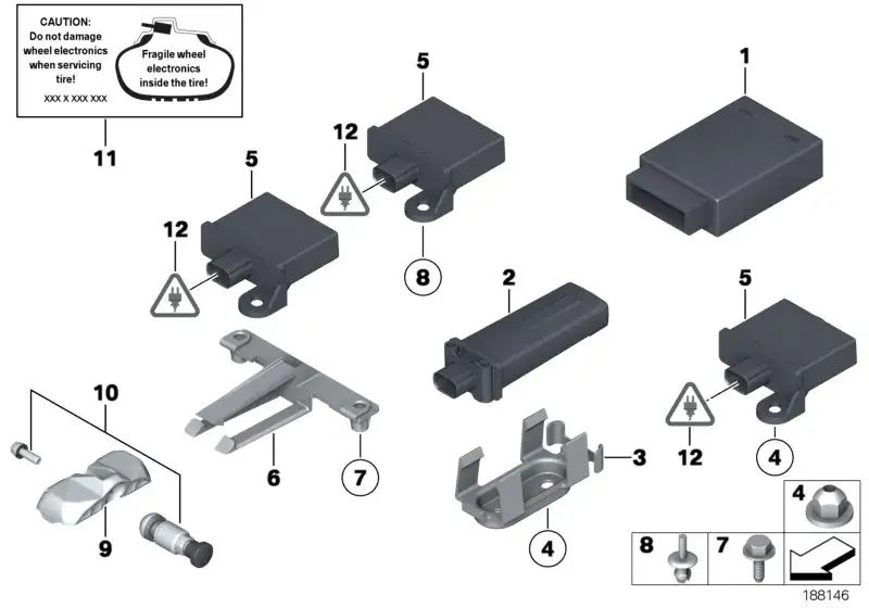 BMW Steuergerät RDC 36106796604 - 5er F07, 5er F10, 7er F01, 7er