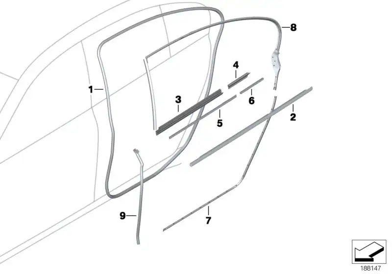 BMW Schachtabdeckung aussen Tür hinten links F01 F04 51357178013