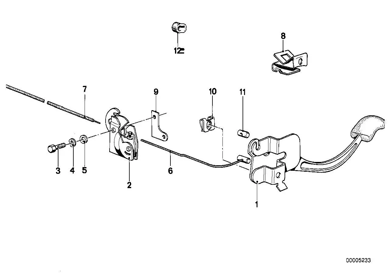 BMW Betätigung Frontklappe E23 E24 51231920731 - 6er E24, 7er E23