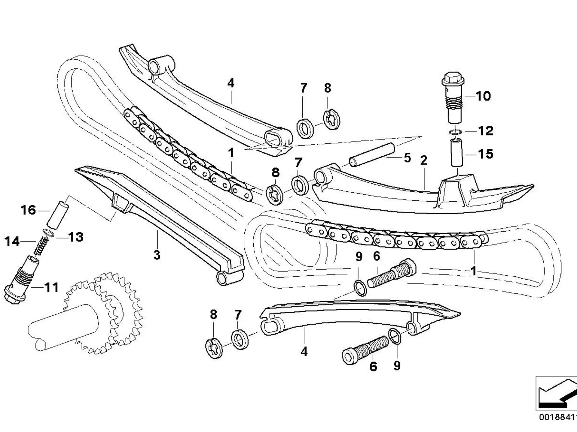 BMW Zylinder für Kettenspanner links A61 A67 K25 K25H K26 K27 K28 K29 K30 R21 R21A R22 R28 11317688629