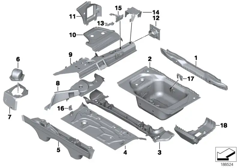 BMW Gepäckraumboden links 41007225097 - Bildposition 10