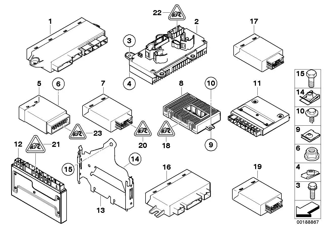 BMW Steuergerät Power Modul E65 E66 61359132581 - Bildposition 02