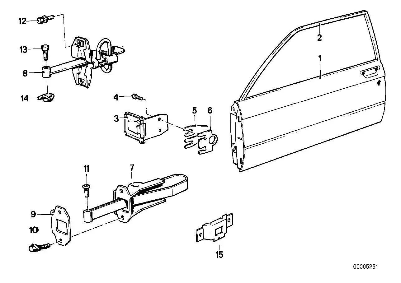 BMW Scharnierbeilage E12 E21 E23 E28 41511873064 - 3er E21, 5er E