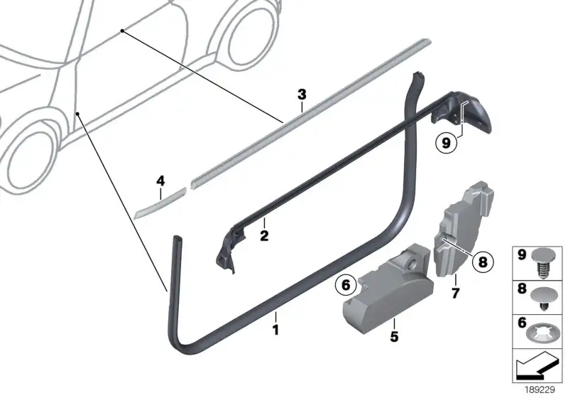 BMW Dichtung Tür vorne links R57 51767371475