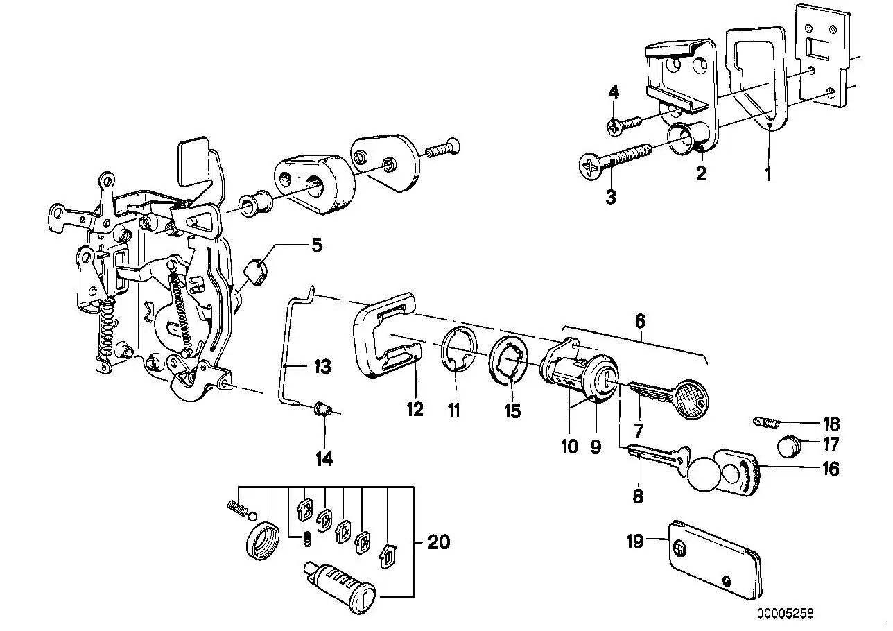 BMW Klammer E12 E21 E23 E28 E30 E32 E34 E36 E38 E39 E46 E53 51211