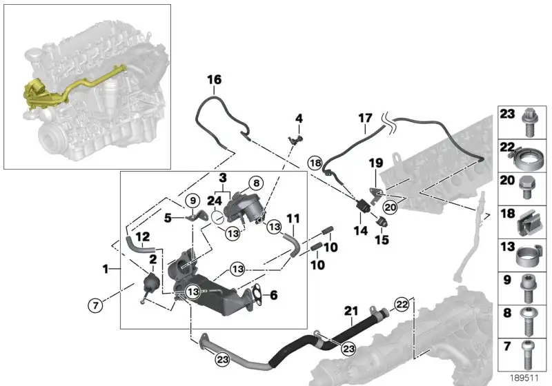 BMW AGR-Ventil E60 E61 E70 E71 E81 E82 E83 E84 E87 E88 E90 E91 E9
