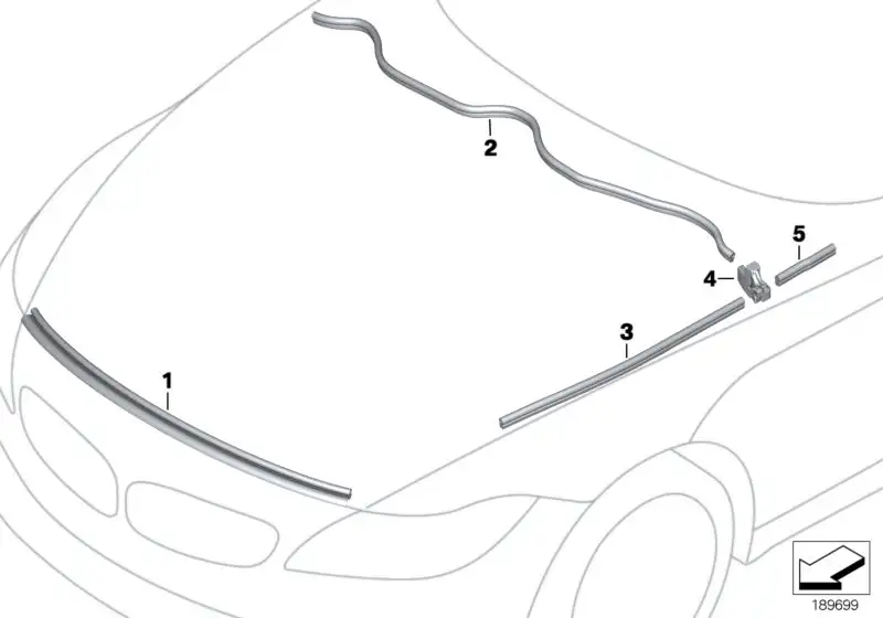 BMW Dichtung Frontklappe hinten E89 51767247907