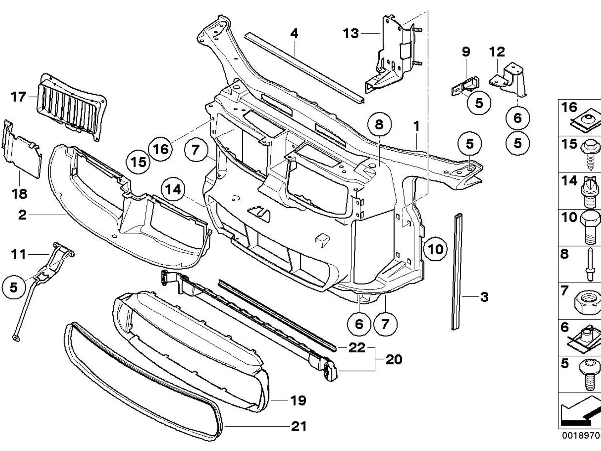 BMW Strebe Fanghaken E90 E91 E92 E93 51647116693