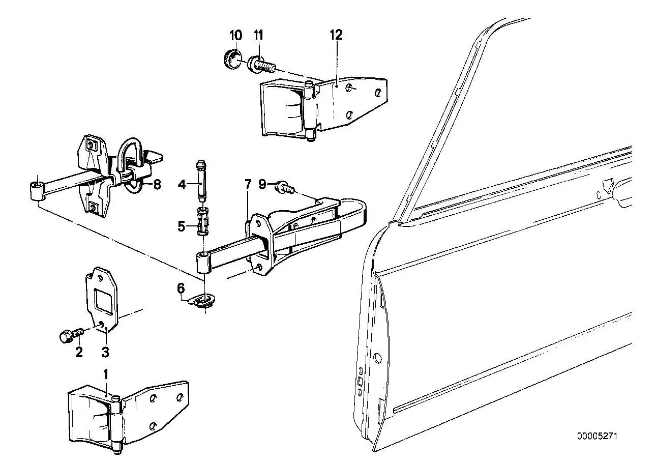 BMW Scharnier links E23 41511873433
