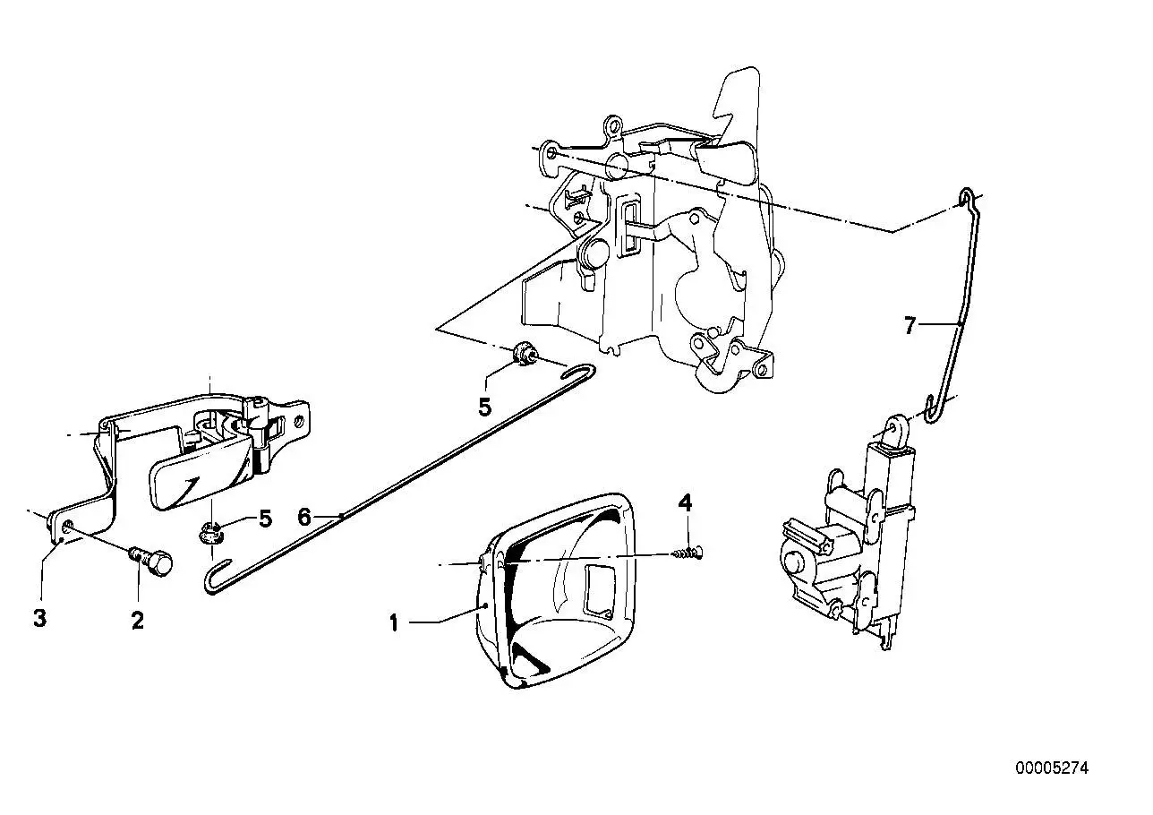 BMW Türöffner innen rechts E23 51211848882