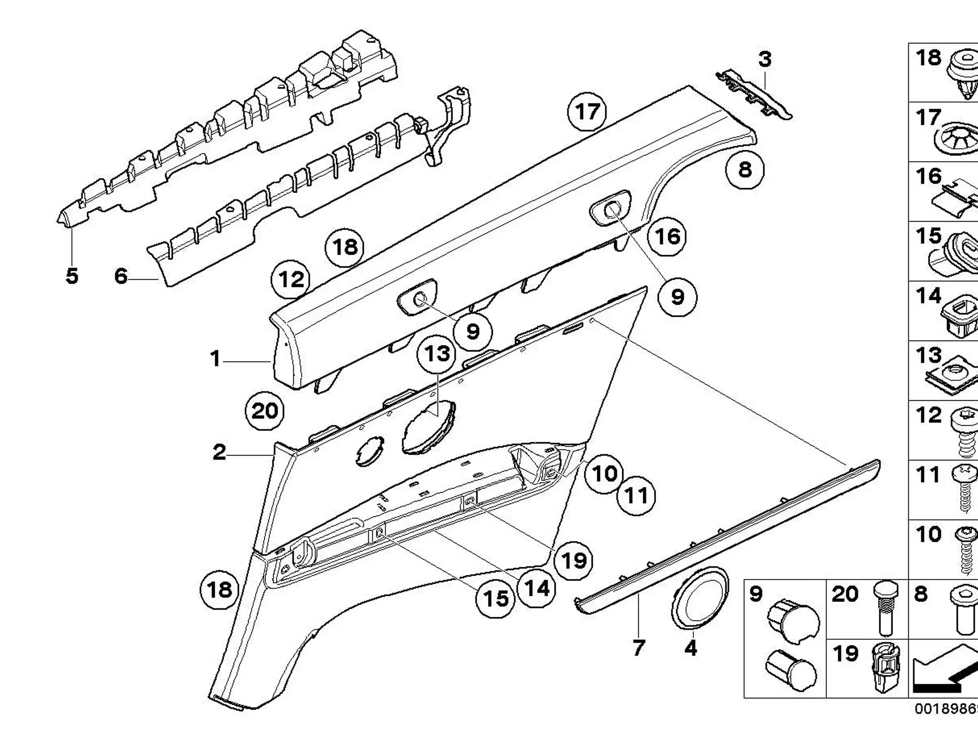 BMW Einsatz E38 E39 E93 51458161557