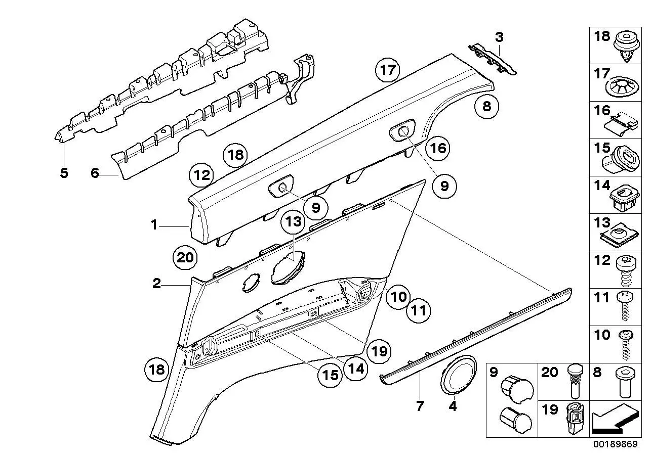 BMW Spreizmutter E63 E64 E84 E86 E93 07147125319