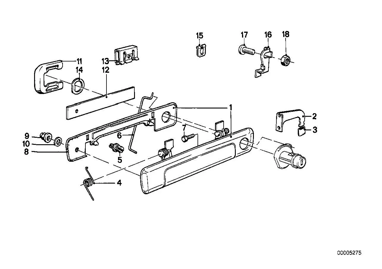 BMW Türöffner aussen rechts E23 E24 51211847588 - 6er E24, 7er E2