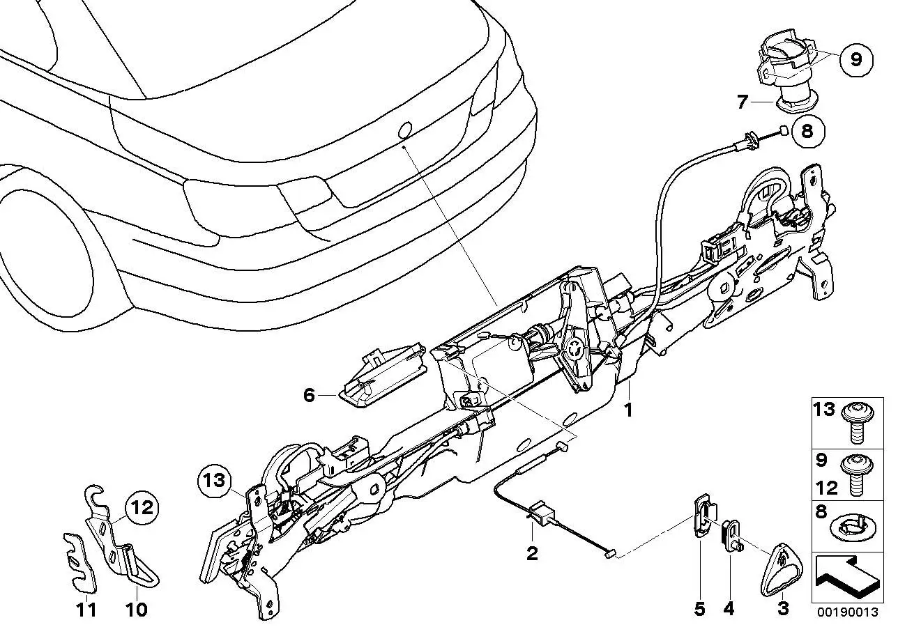 BMW Schloss Heckklappe E93 F33 F83 51247372801 - 3er E93, 4er F33