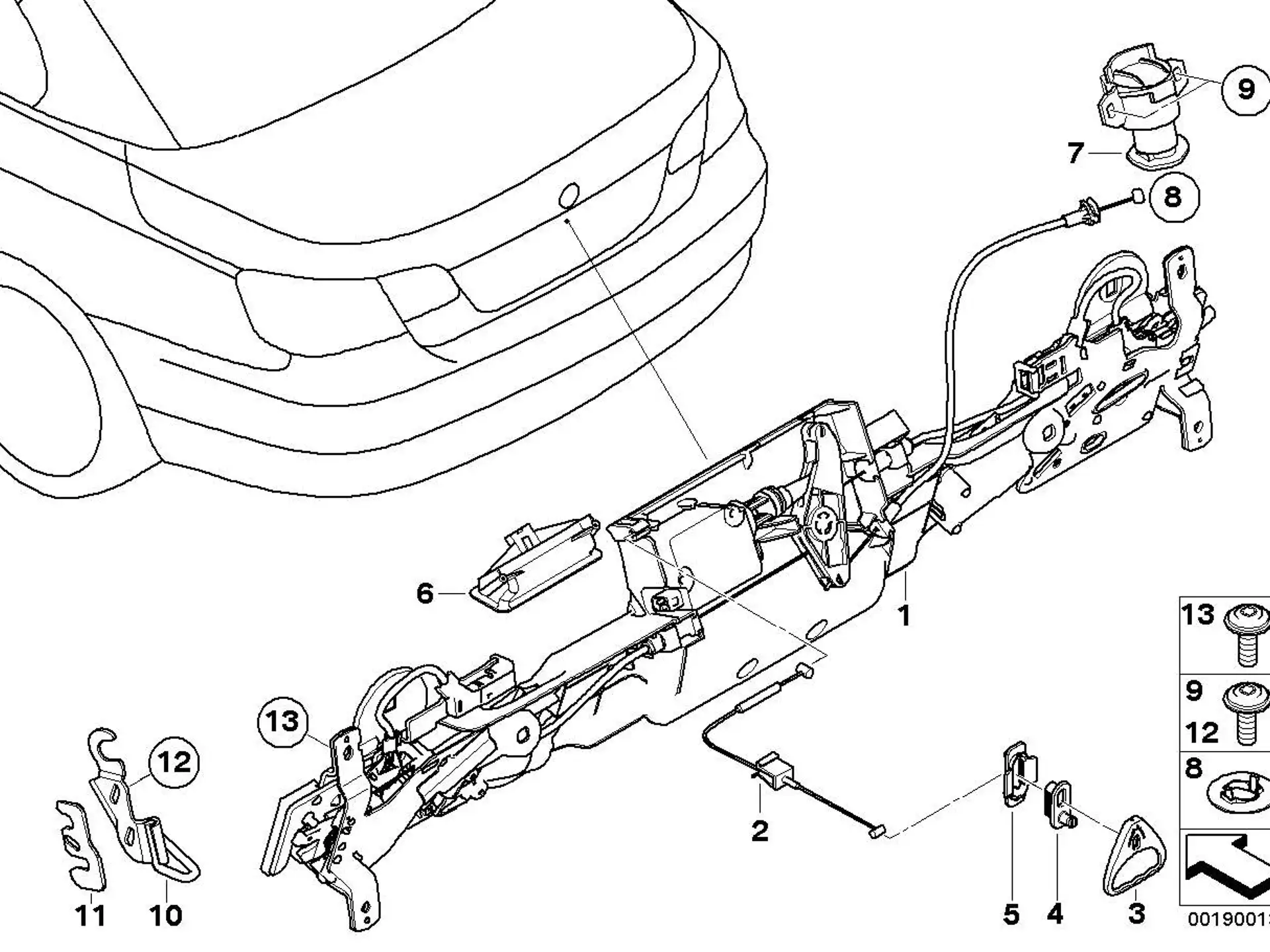 BMW Schloss Heckklappe E93 51247353615
