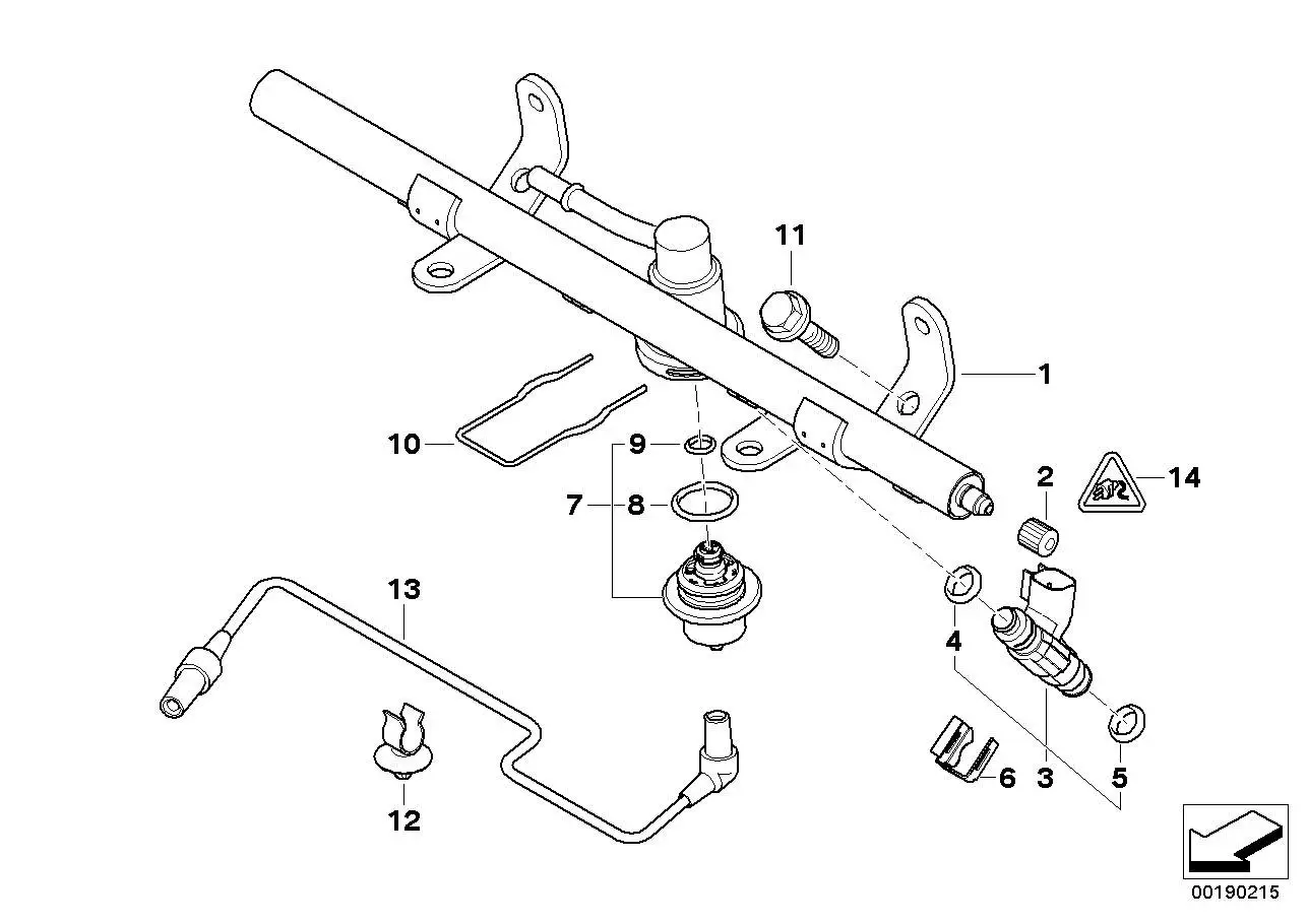 BMW Einspritzventil R52 R53 13537572995