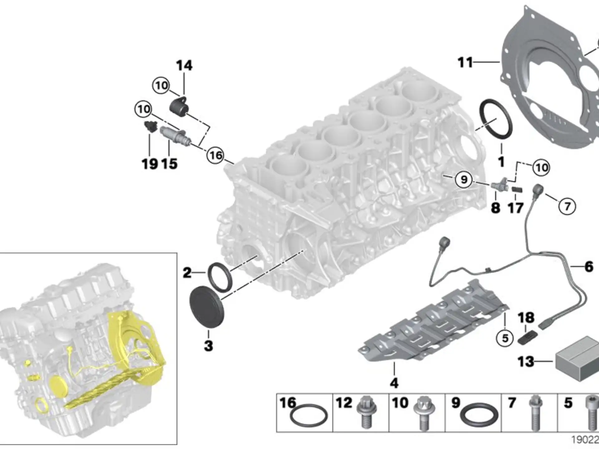 BMW Klopfsensor E60 E61 E63 E64 E65 E66 E70 E81 E82 E83 E84 E85 E86 E87 E88 E89 E90 E91 E92 E93 F01 F02 F10 F11 F25 13627566785