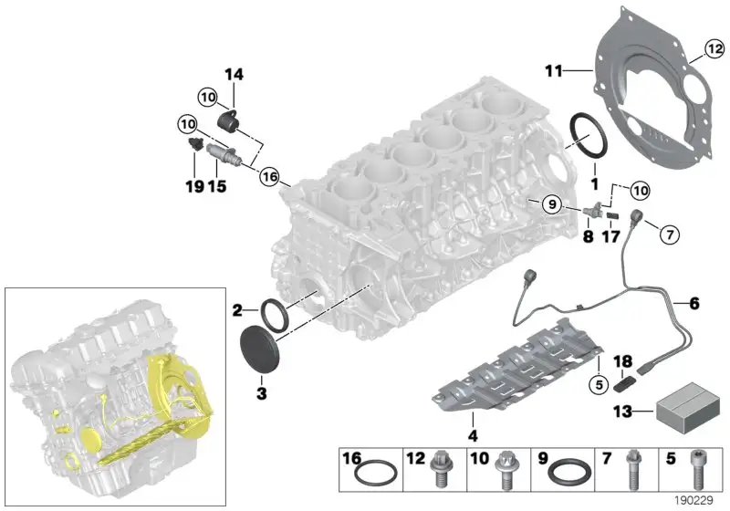 BMW Klopfsensor E60 E61 E63 E64 E65 E66 E70 E81 E82 E83 E84 E85 E