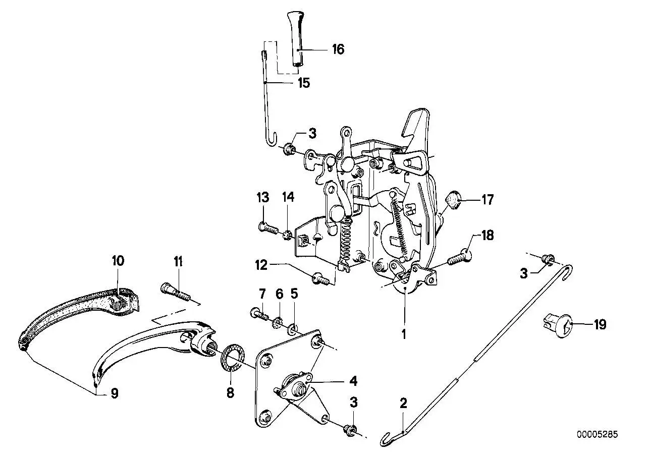 BMW Schloss vorne rechts E24 51211883998 - 6er E24 Coupe /