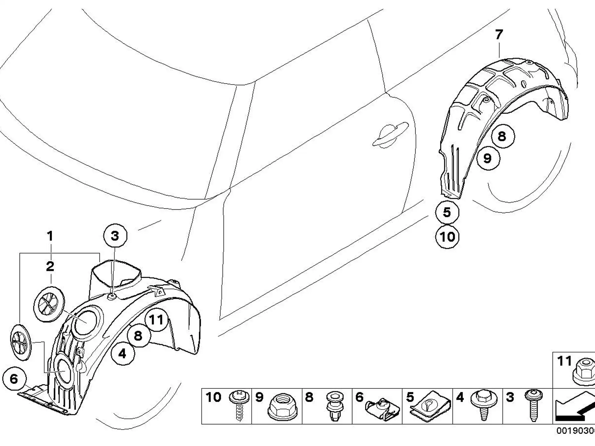 BMW Abdeckung Radhaus vorne rechts R55 R56 R57 R58 R59 51717266546
