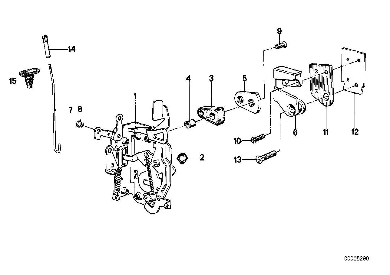 BMW Drehfallenschloss vorne links E28 51211876385 - 5er E28