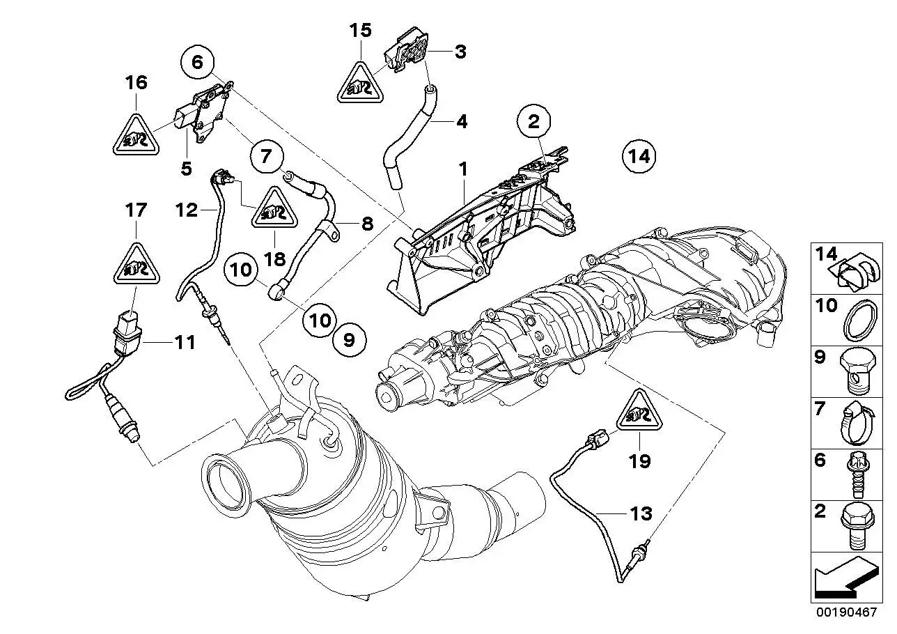 BMW Abgastemperatursensor E60 E61 E81 E82 E83 E84 E87 E88 E90 E91