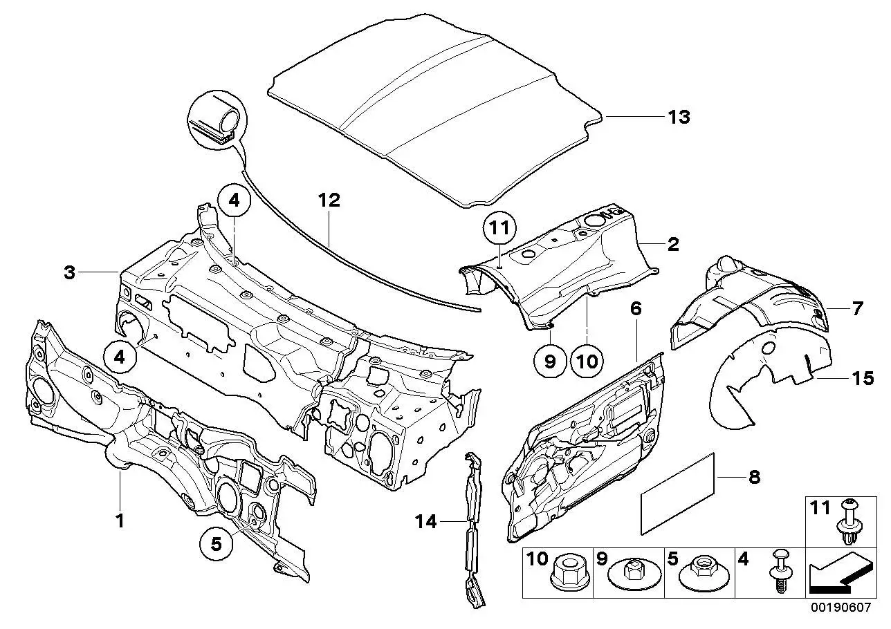 BMW Schallisolierung Tür links E85 E86 51487016655 - Z4 E85, Z4 E